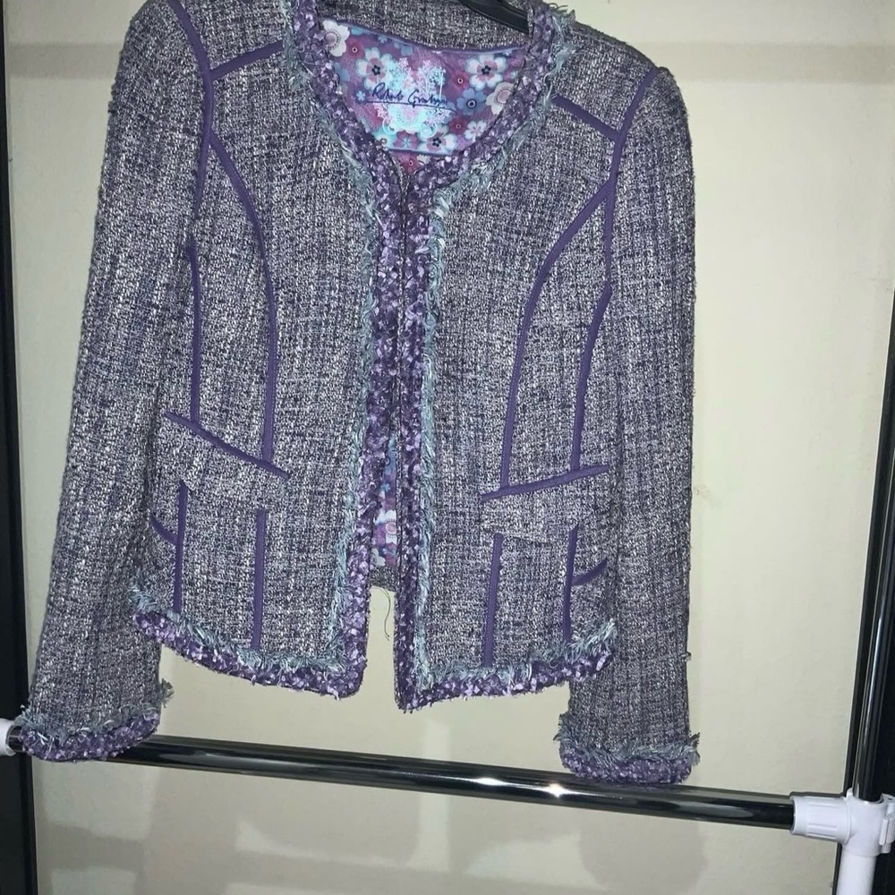 Robert Graham Women's Purple Tweed Blazer